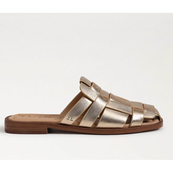 Sam Edelman Dina Fisherman Mule in Gold Quartz Leather size 6 - Picture 4 of 11